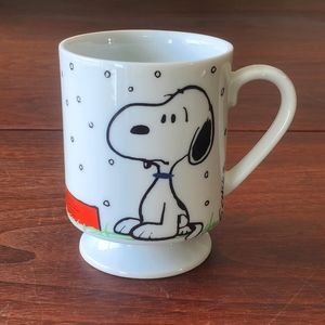 Vintage Snoopy Peanuts Pedestal Mug 1958 I Hate When It Snows On My French Toast